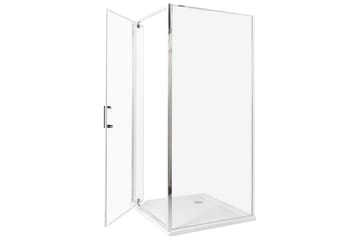 Duschväggar Silver, Offwhite 90x90x185 cm - Hus & oppussing - Kjøkken & bad - Baderom - Dusjer - Dusjvegger