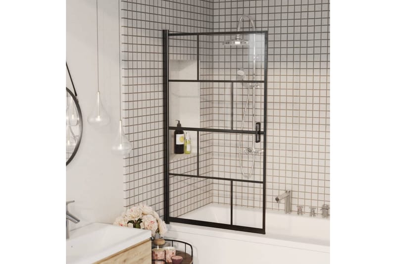 Dusjdør ESG 80x140 cm svart - Hus & oppussing - Kjøkken & bad - Baderom - Dusjer