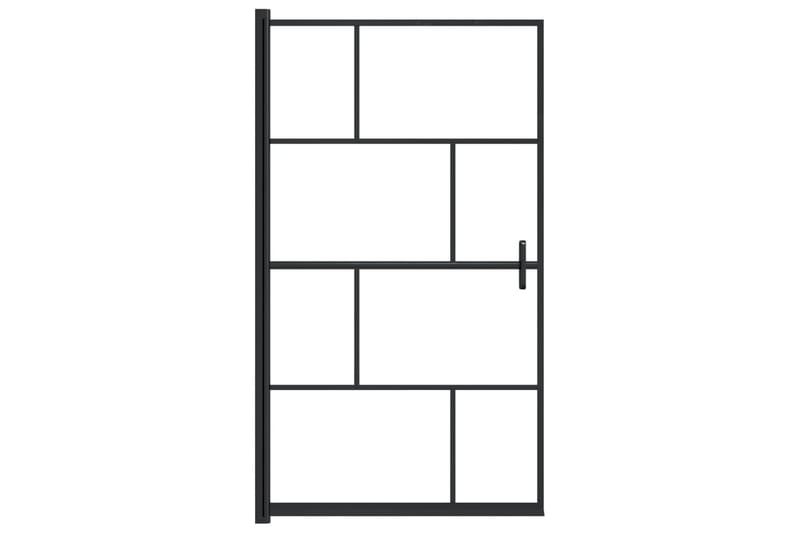 Dusjdør ESG 80x140 cm svart - Hus & oppussing - Kjøkken & bad - Baderom - Dusjer
