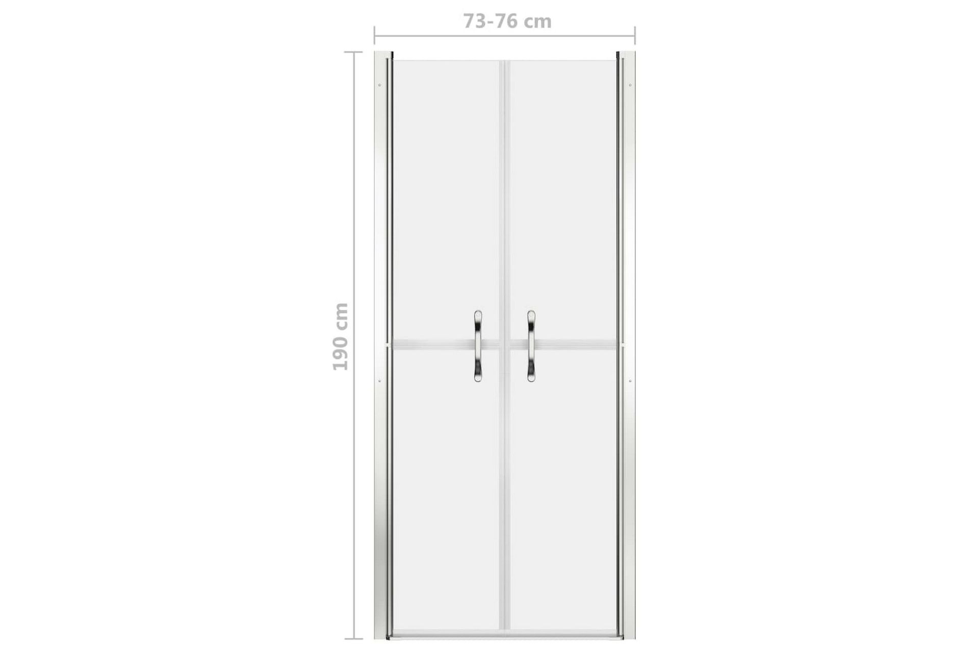 Dusjdør frostet ESG 76x190 cm - Hus & oppussing - Kjøkken & bad - Baderom - Dusjer