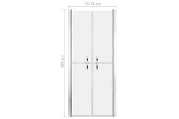Dusjdør frostet ESG 76x190 cm - Hus & oppussing - Kjøkken & bad - Baderom - Dusjer