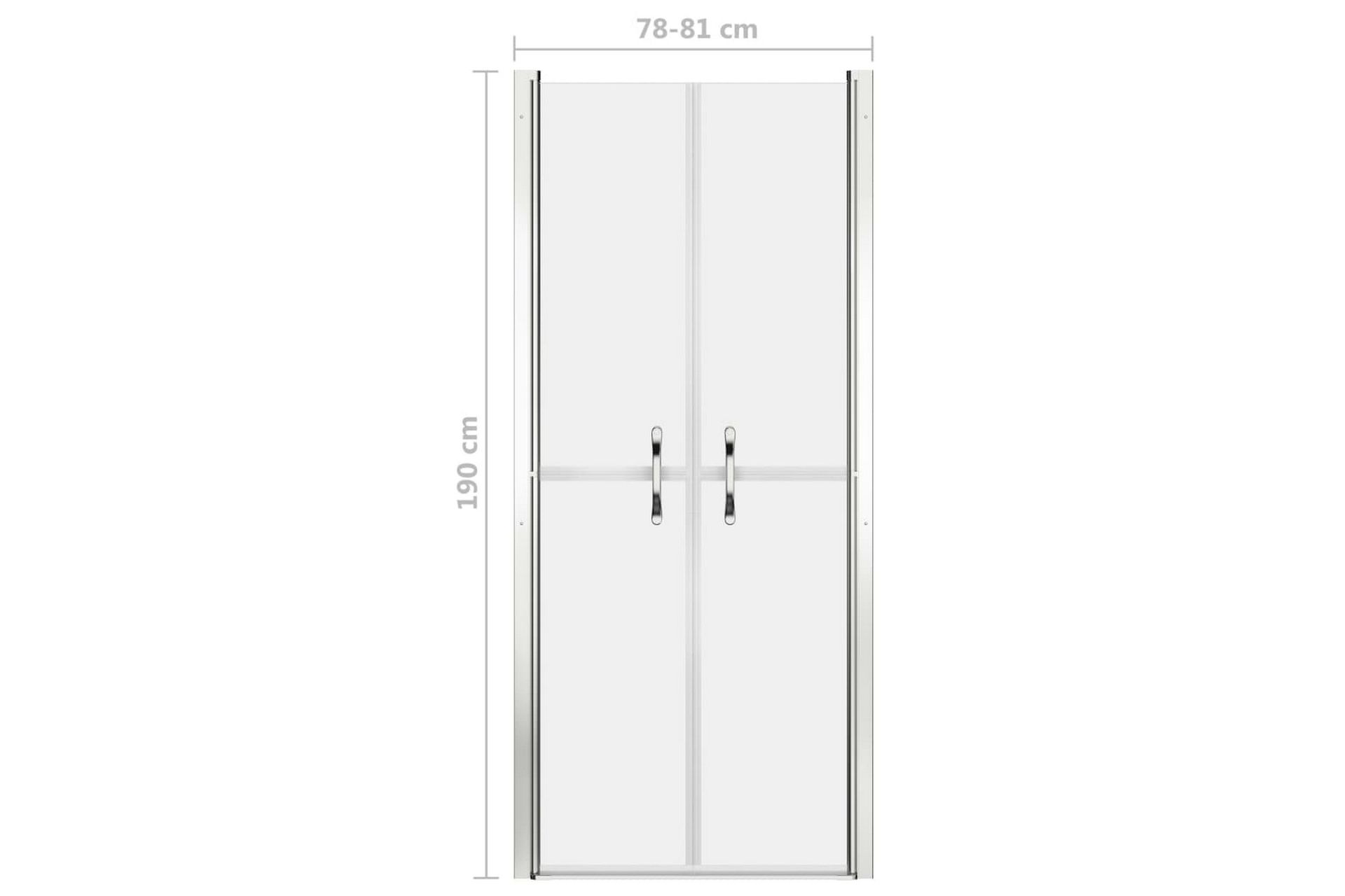 Dusjdør frostet ESG 81x190 cm - Hus & oppussing - Kjøkken & bad - Baderom - Dusjer