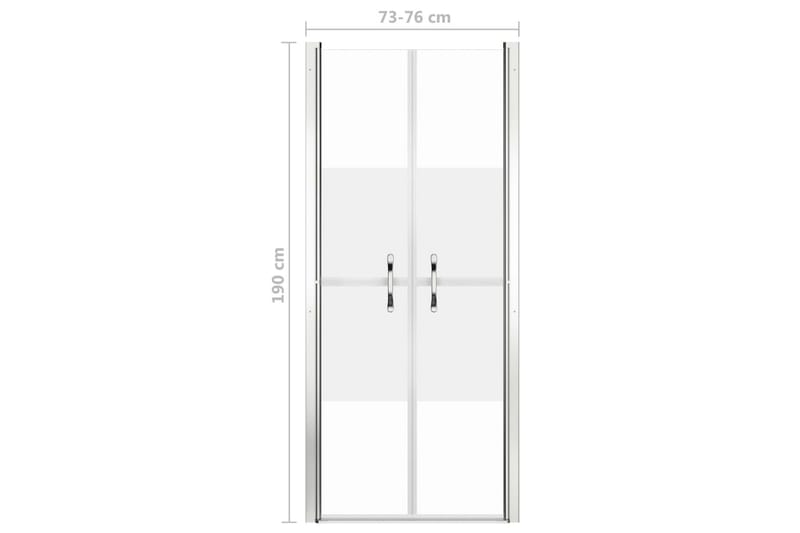 Dusjdør halvfrostet ESG 76x190 cm - Hus & oppussing - Kjøkken & bad - Baderom - Dusjer