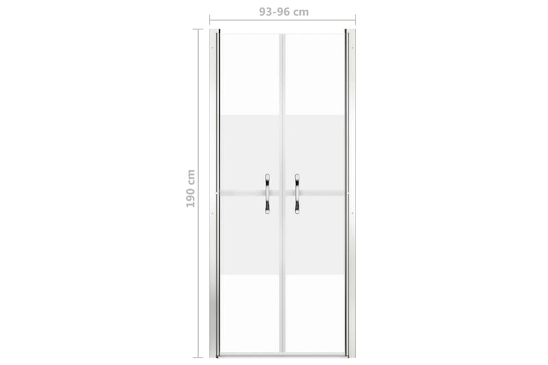Dusjdør halvfrostet ESG 96x190 cm - Hus & oppussing - Kjøkken & bad - Baderom - Dusjer