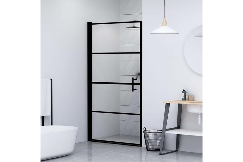 Dusjdør herdet glass 100x178 cm svart - Hus & oppussing - Kjøkken & bad - Baderom - Dusjer