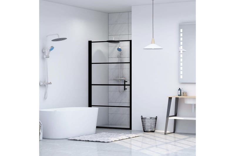 Dusjdør herdet glass 100x178 cm svart - Hus & oppussing - Kjøkken & bad - Baderom - Dusjer