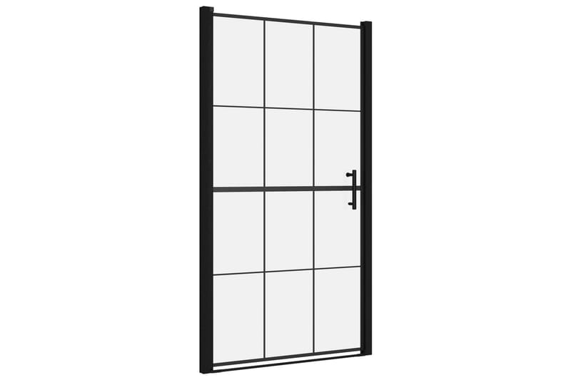 Dusjdør herdet glass 100x178 cm svart - Hus & oppussing - Kjøkken & bad - Baderom - Dusjer