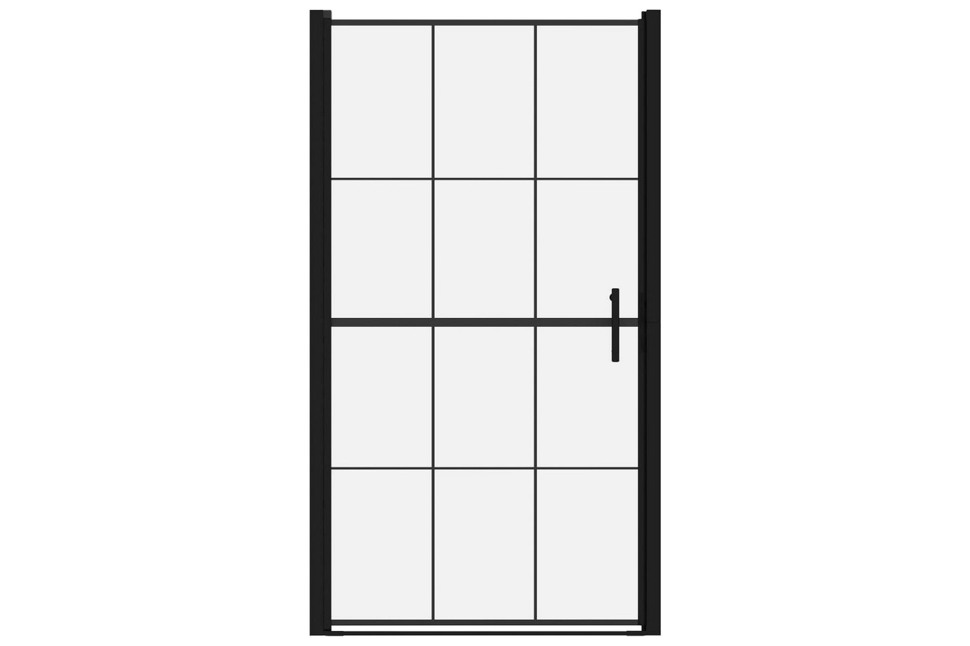 Dusjdør herdet glass 100x178 cm svart - Hus & oppussing - Kjøkken & bad - Baderom - Dusjer
