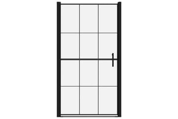 Dusjdør herdet glass 100x178 cm svart - Hus & oppussing - Kjøkken & bad - Baderom - Dusjer