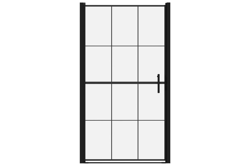 Dusjdør herdet glass 100x178 cm svart - Hus & oppussing - Kjøkken & bad - Baderom - Dusjer