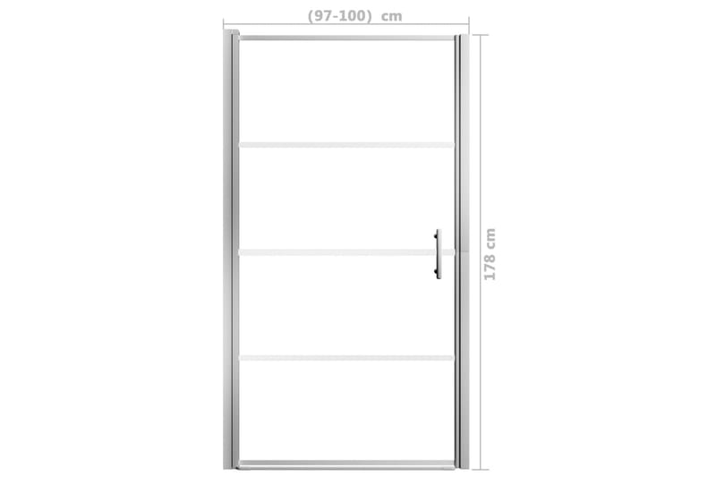 Dusjdør herdet glass 100x178 cm - Hus & oppussing - Kjøkken & bad - Baderom - Dusjer