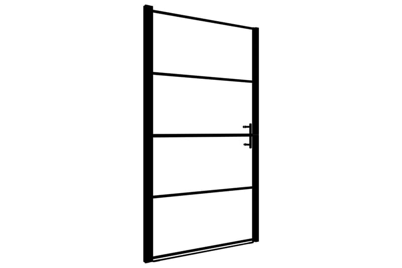 Dusjdør herdet glass 81x195 cm svart - Hus & oppussing - Kjøkken & bad - Baderom - Dusjer
