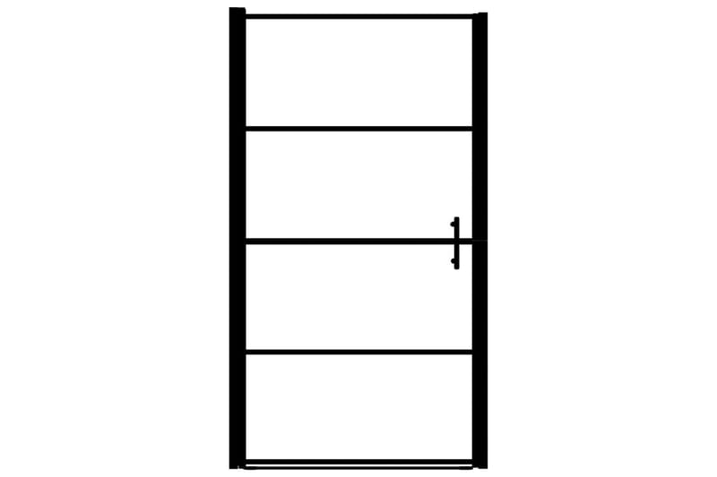 Dusjdør herdet glass 81x195 cm svart - Hus & oppussing - Kjøkken & bad - Baderom - Dusjer