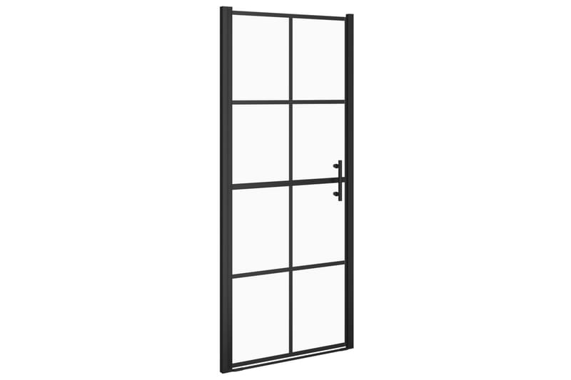 Dusjdør herdet glass 81x195 cm svart - Hus & oppussing - Kjøkken & bad - Baderom - Dusjer