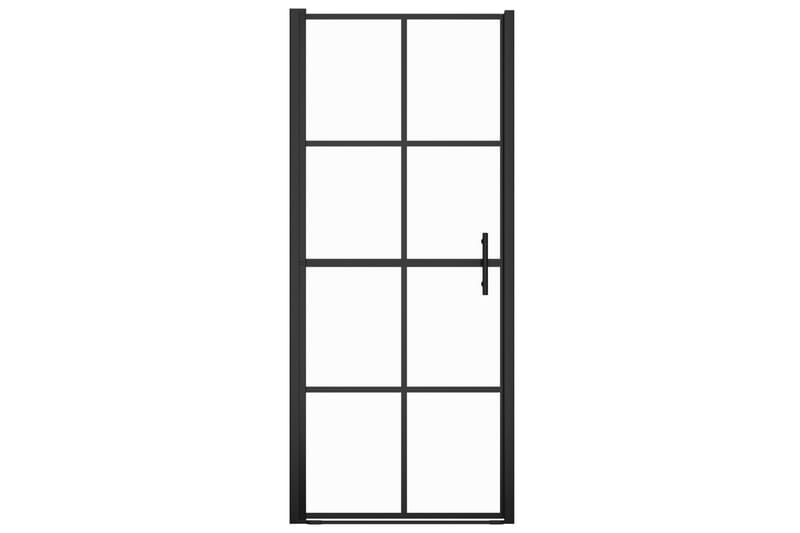 Dusjdør herdet glass 81x195 cm svart - Hus & oppussing - Kjøkken & bad - Baderom - Dusjer