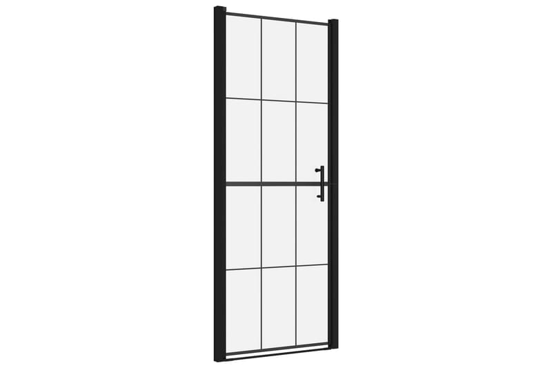 Dusjdør herdet glass 81x195 cm svart - Hus & oppussing - Kjøkken & bad - Baderom - Dusjer