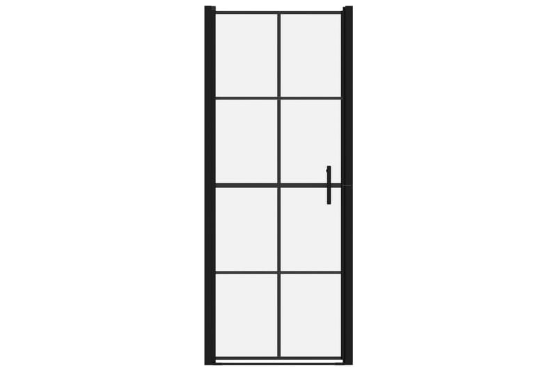 Dusjdør herdet glass 91x195 cm svart - Hus & oppussing - Kjøkken & bad - Baderom - Dusjer