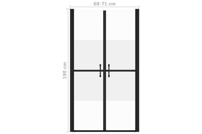 Dusjdör halvfrostet ESG (68-71)x190 cm - Hus & oppussing - Kjøkken & bad - Baderom - Dusjer