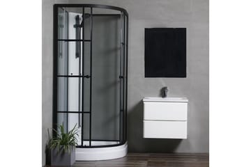Bathlife Betrakta Dusjkabinett 90x90 cm - Svart/Hvit - Hus & oppussing - Kjøkken & bad - Baderom - Dusjer