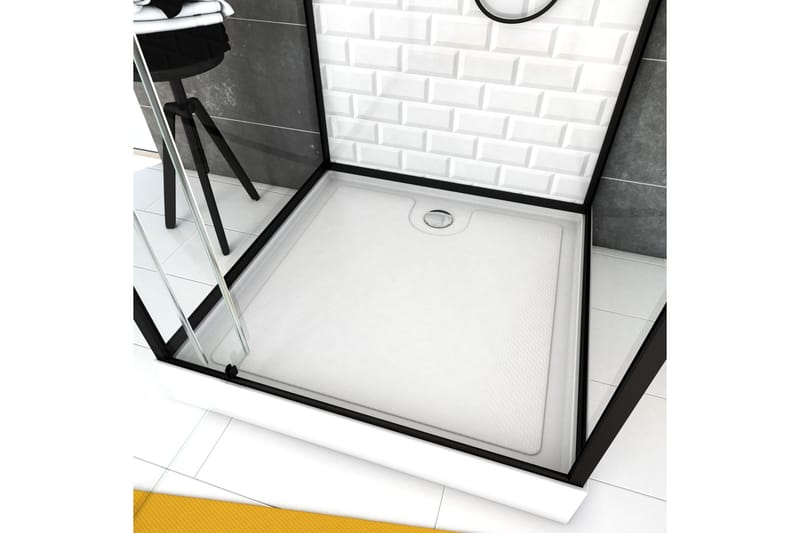 BiveRundt Dusjkabinett 80x80 cm - Svarthvit - Hus & oppussing - Kjøkken & bad - Baderom - Dusjer - Dusjkabinett