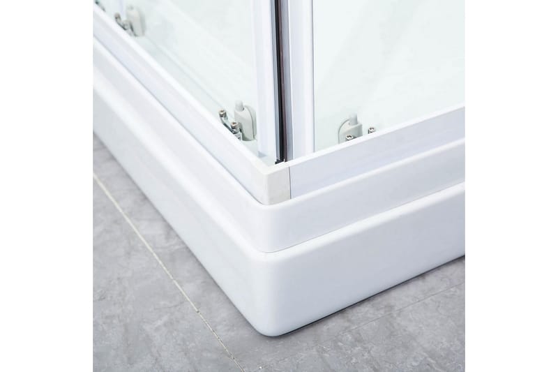 Ideal Dusjkabinett 90x90 cm Rett - Hvit - Hus & oppussing - Kjøkken & bad - Baderom - Dusjer