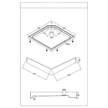 Ideal Dusjkabinett 90x90 cm Rett - Hus & oppussing - Kjøkken & bad - Baderom - Dusjer - Dusjkabinett