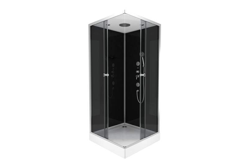 Knapptorp Dusjkabinett 90x90 cm - Svart/Sølv - Hus & oppussing - Kjøkken & bad - Baderom - Dusjer