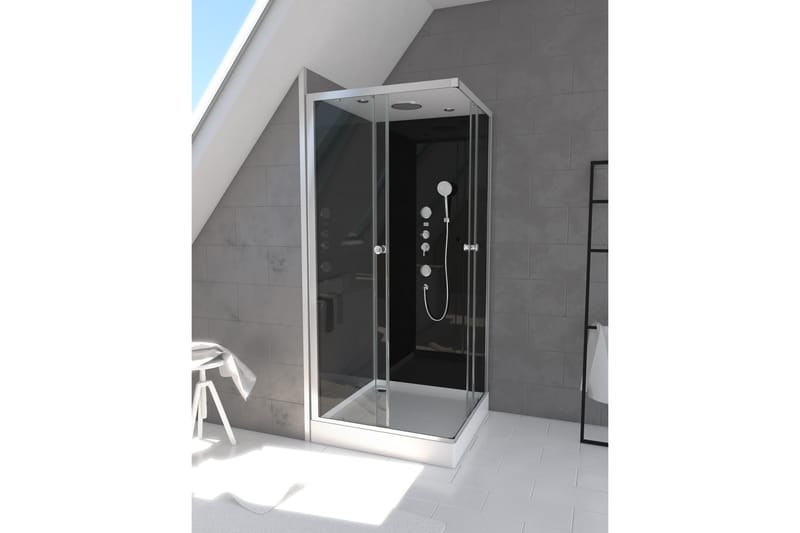 Knapptorp Dusjkabinett 90x90 cm - Svart/Sølv - Hus & oppussing - Kjøkken & bad - Baderom - Dusjer