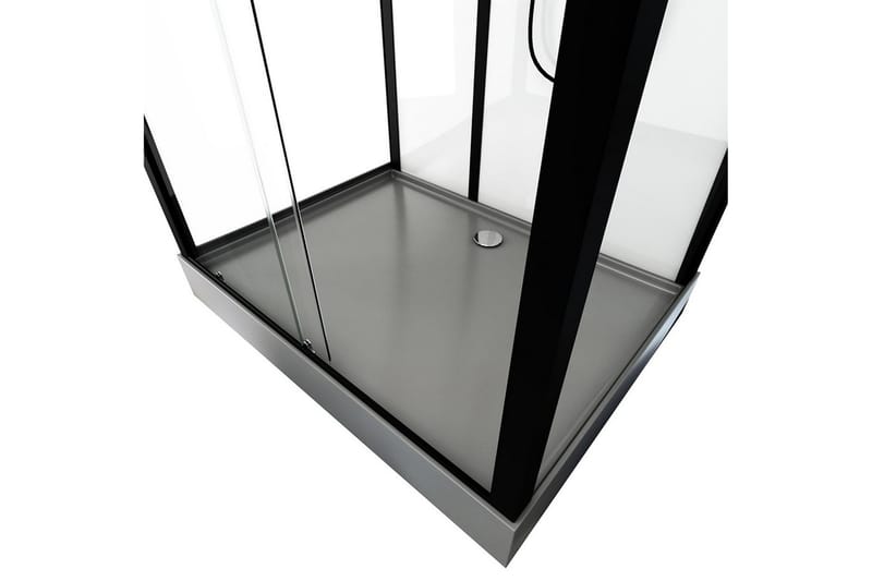 Styrsvik Dusjkabinett 90x115 cm - Svart/Grå - Hus & oppussing - Kjøkken & bad - Baderom - Dusjer