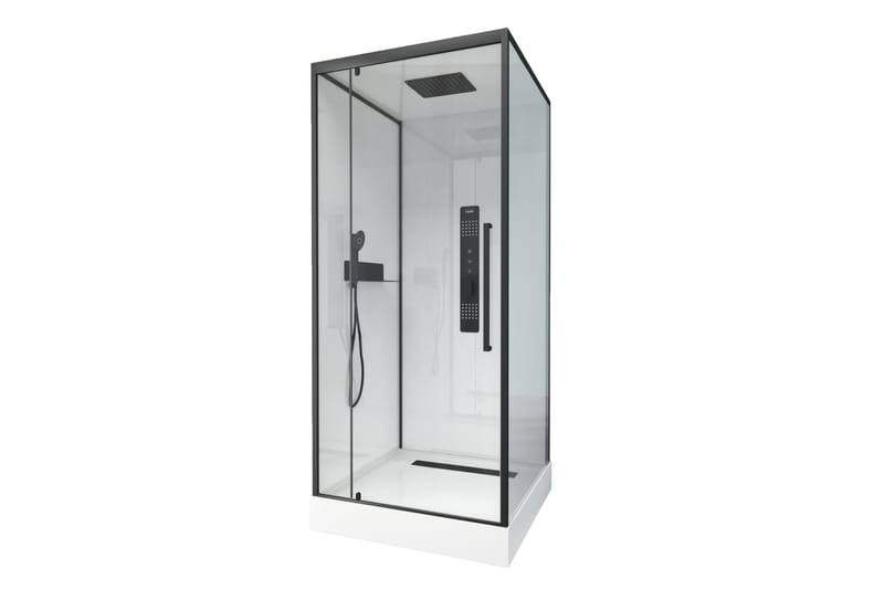 Tolvsbörd Dusjkabinett 90x90 cm - Svarthvit - Hus & oppussing - Kjøkken & bad - Baderom - Dusjer
