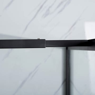 Dusjvegg Bathlife Profil Rett 80 Vegg Svart - Bathlife - Hus & oppussing - Kjøkken & bad - Baderom - Dusjer - Dusjvegger