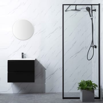 Dusjvegg Bathlife Profil Rett 80 Vegg Svart - Bathlife - Hus & oppussing - Kjøkken & bad - Baderom - Dusjer - Dusjvegger