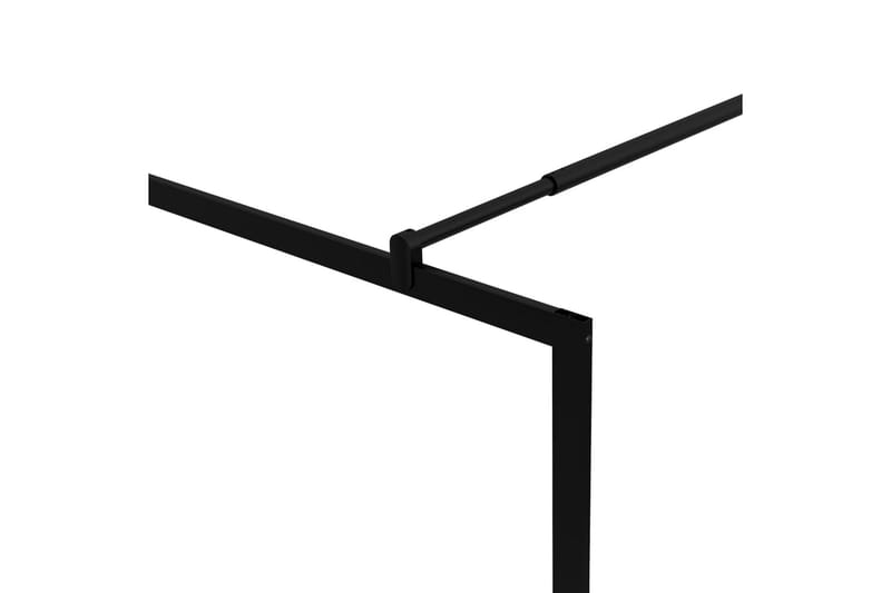 Dusjvegg med herdet glass svart 115x195 cm - Svart - Hus & oppussing - Kjøkken & bad - Baderom - Dusjer
