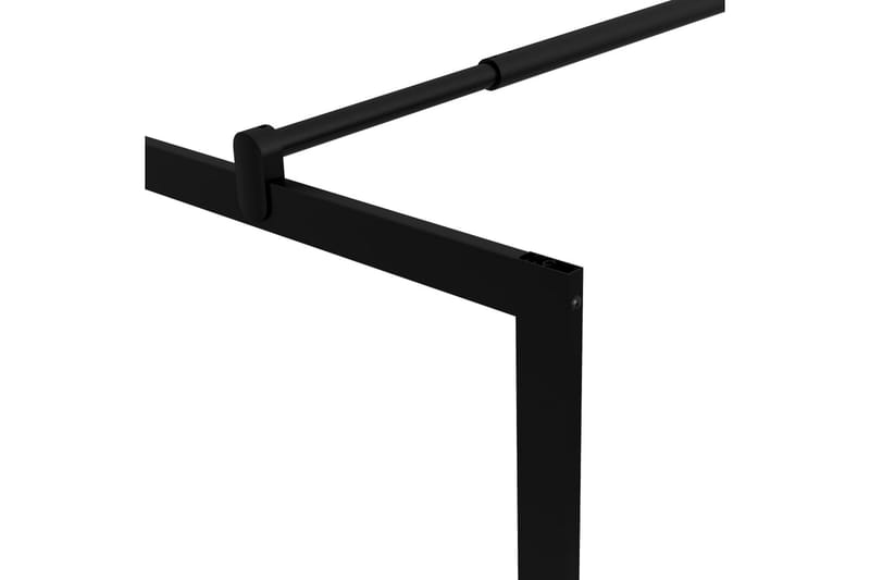 Dusjvegg med herdet glass svart 90x195 cm - Svart - Hus & oppussing - Kjøkken & bad - Baderom - Dusjer