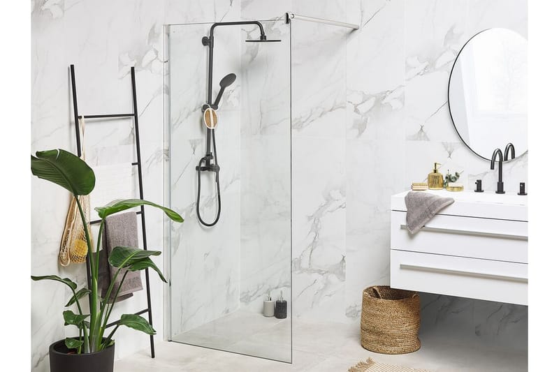 Ahaus Dusjskjerm 90x190 cm - Herdet Glass - Hus & oppussing - Kjøkken & bad - Baderom - Dusjer