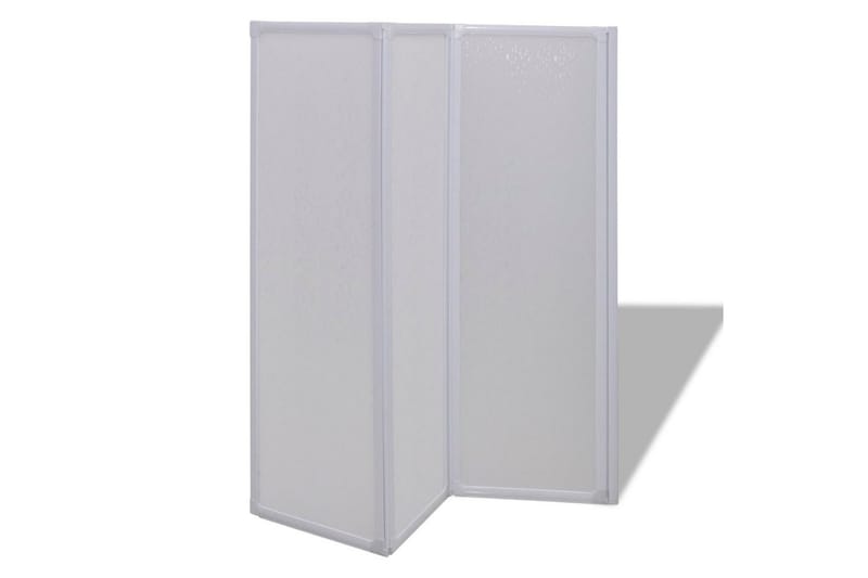 Badekaravskjerming 141 x 132 cm 3 Sammenleggbare Paneler - Hus & oppussing - Kjøkken & bad - Baderom - Dusjer