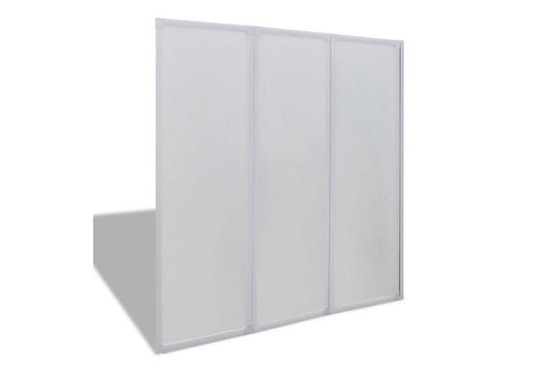 Badekaravskjerming 141 x 132 cm 3 Sammenleggbare Paneler - Hus & oppussing - Kjøkken & bad - Baderom - Dusjer
