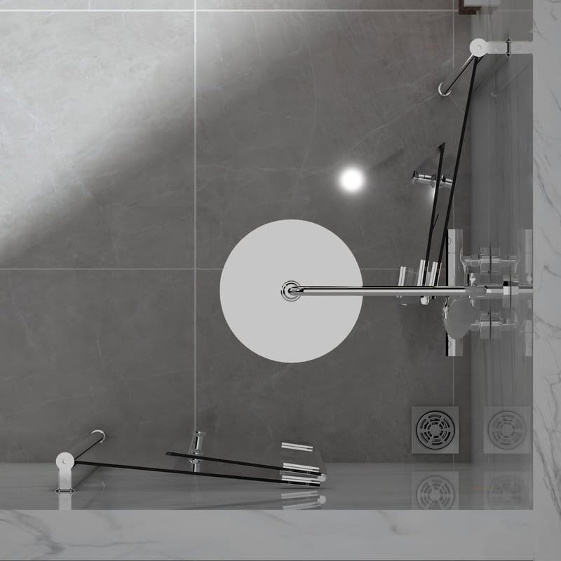 Bathlife Sammenleggbart Dusjhjørne 800 mm - Hus & oppussing - Kjøkken & bad - Baderom - Dusjer - Dusjvegger