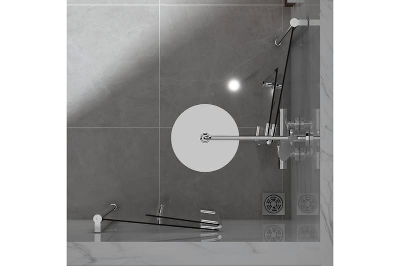 Bathlife Vikbar Dusjhjørne 800Mm - Aluminium - Hus & oppussing - Kjøkken & bad - Baderom - Dusjer