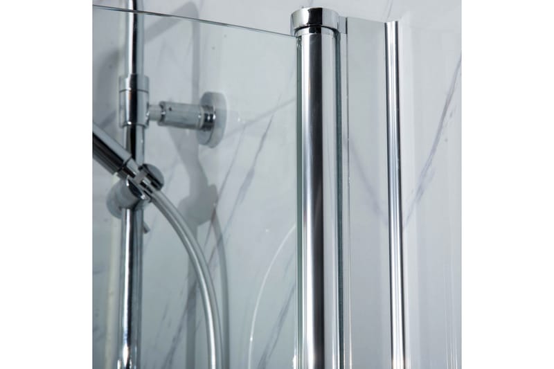 Bathlife Vikbar Dusjhjørne 800Mm - Aluminium - Hus & oppussing - Kjøkken & bad - Baderom - Dusjer