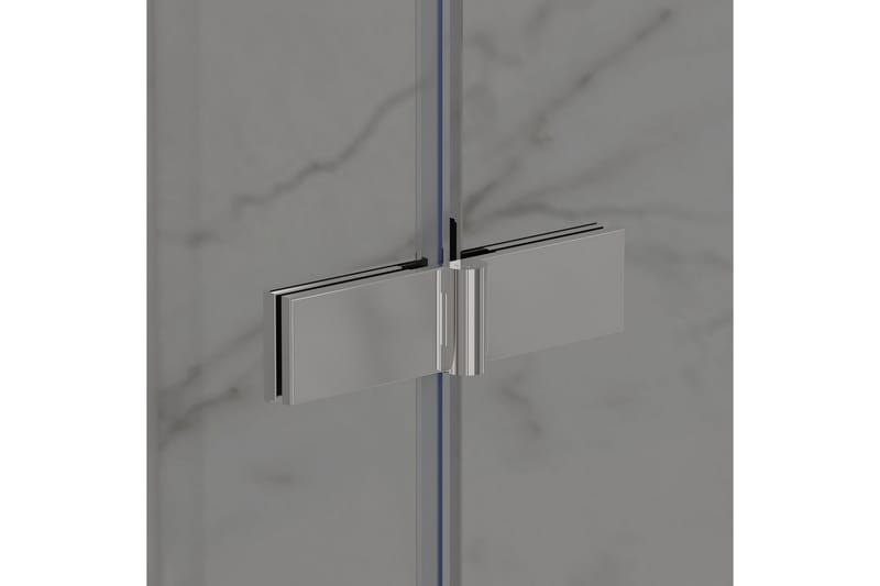 Bathlife Vikbar Dusjhjørne 800Mm - Aluminium - Dusjvegger