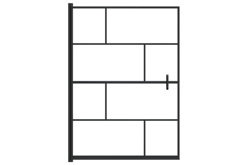 Dusjdør ESG 100x140 cm svart - Hus & oppussing - Kjøkken & bad - Baderom - Dusjer