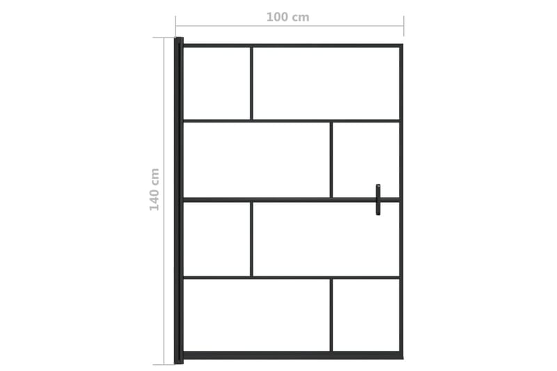 Dusjdør ESG 100x140 cm svart - Hus & oppussing - Kjøkken & bad - Baderom - Dusjer
