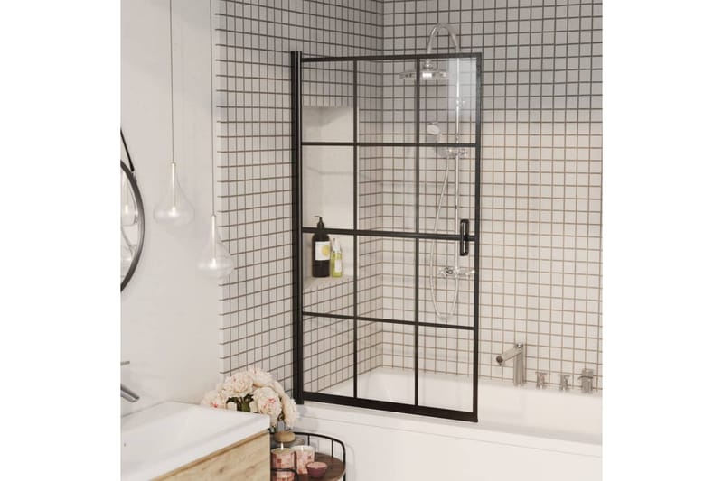 Dusjdør ESG 80x140 cm svart - Hus & oppussing - Kjøkken & bad - Baderom - Dusjer