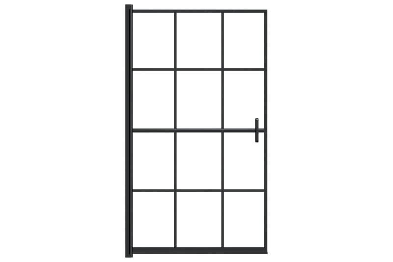 Dusjdør ESG 80x140 cm svart - Hus & oppussing - Kjøkken & bad - Baderom - Dusjer