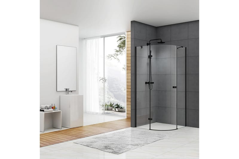 Dusjhjørne Bathlife Diskret - Svart - Hus & oppussing - Kjøkken & bad - Baderom - Dusjer