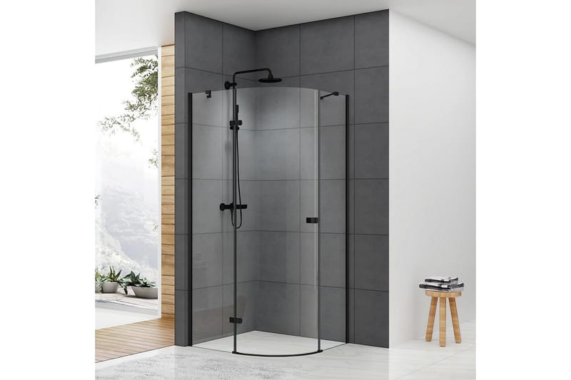 Dusjhjørne Bathlife Diskret - Svart - Hus & oppussing - Kjøkken & bad - Baderom - Dusjer