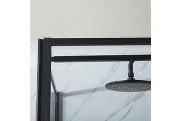Dusjhjørne Bathlife Profil Rett vegg 900 + Rett dør 800 - Svart - Hus & oppussing - Kjøkken & bad - Baderom - Dusjer
