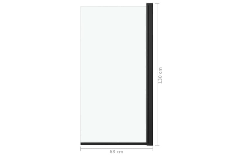 Dusjkabinett ESG 68x130 cm svart - Hus & oppussing - Kjøkken & bad - Baderom - Dusjer