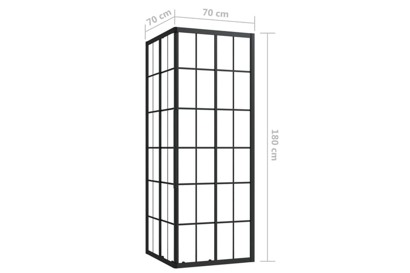 Dusjkabinett ESG 70x70x180 cm - Hus & oppussing - Kjøkken & bad - Baderom - Dusjer